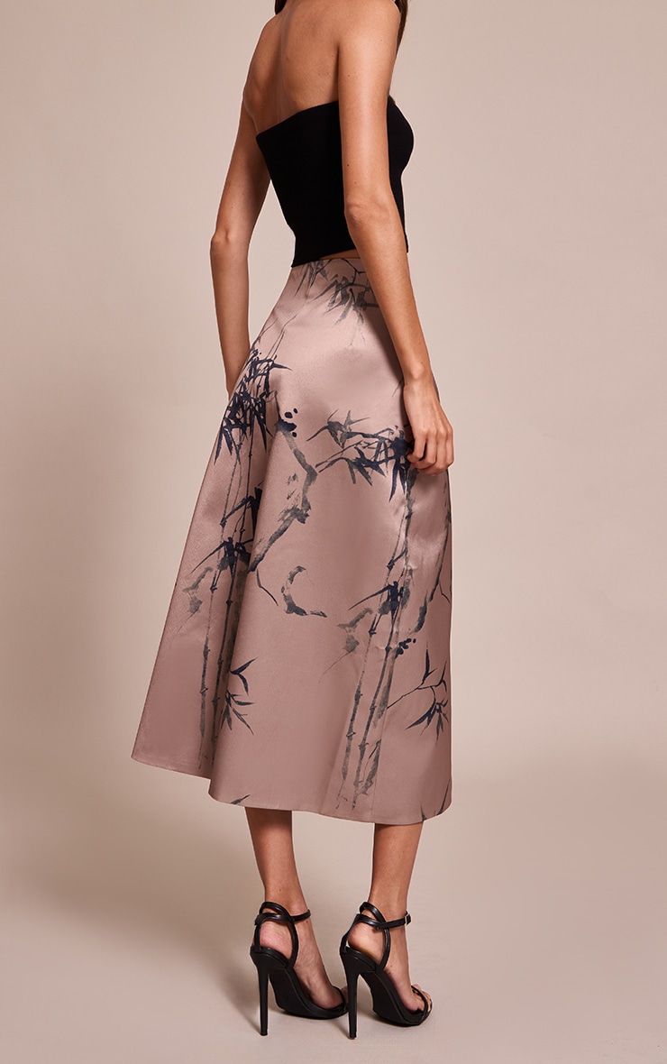 Stone Printed Satin Midaxi Skirt image 3