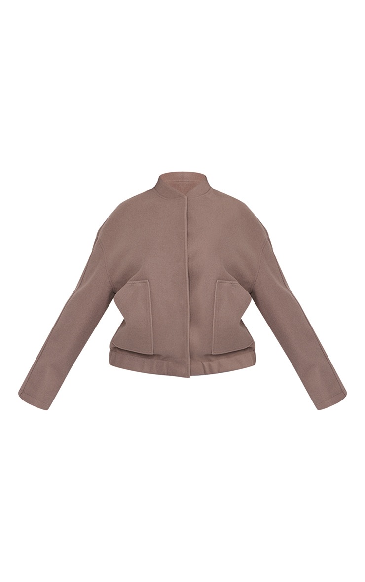 oversize wool blend bomber jacket