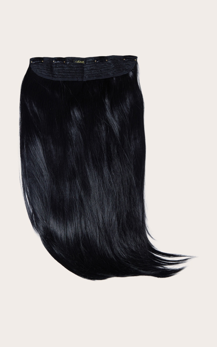 Lullabellz Extension de cheveux lisses épais 1 pièce 61 cm à clips Natural Black image 5
