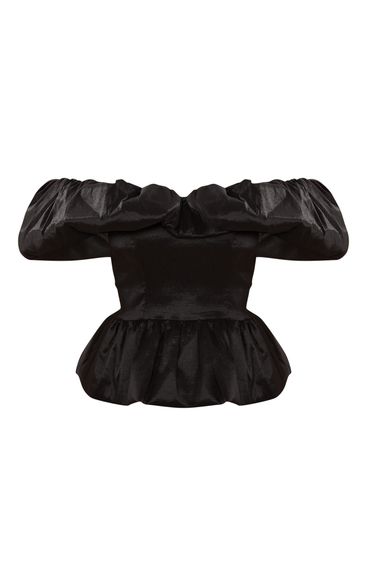 Black Double Ruffle Top image 5