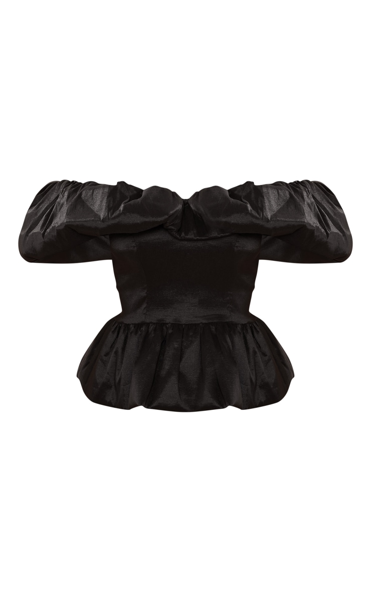 Black Double Ruffle Top image 5