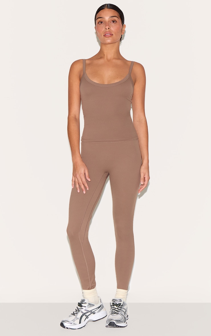 Petite Legging de sport en Sculpt gris champignon à taille haute image 1