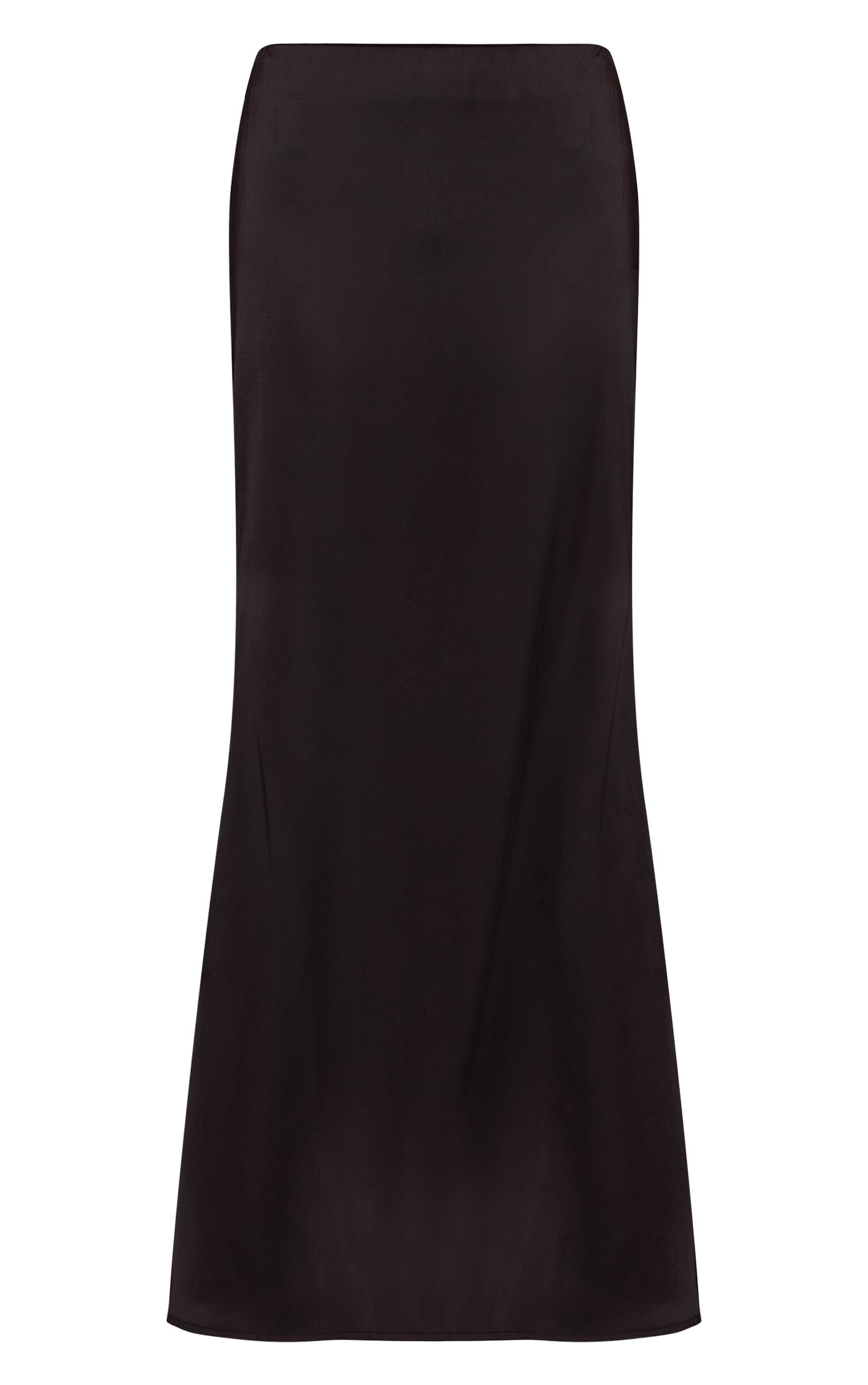 Black Floaty Satin Maxi Skirt image 5