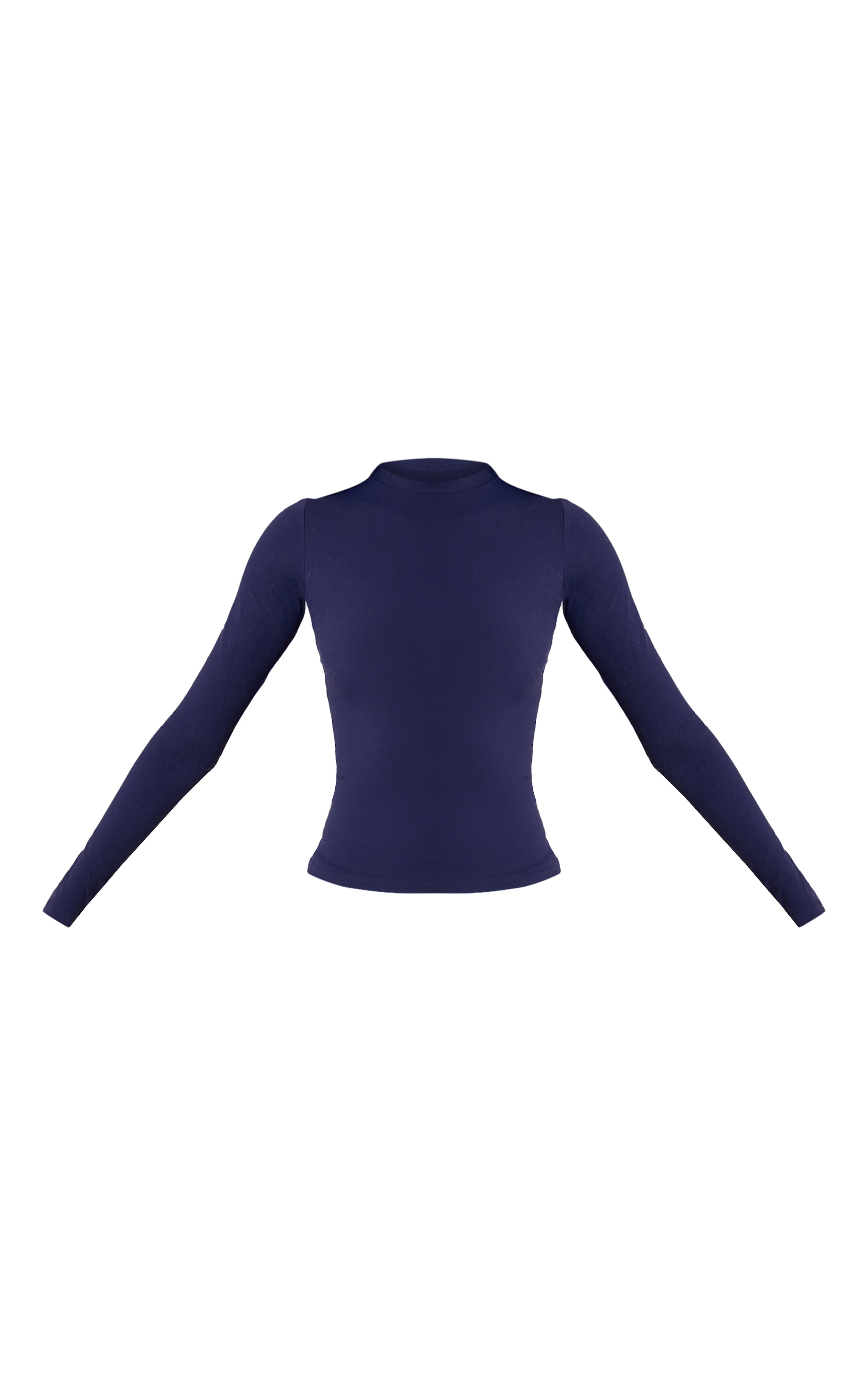 Tall T-shirt sculpt bleu à manches longues et détail contours image 5
