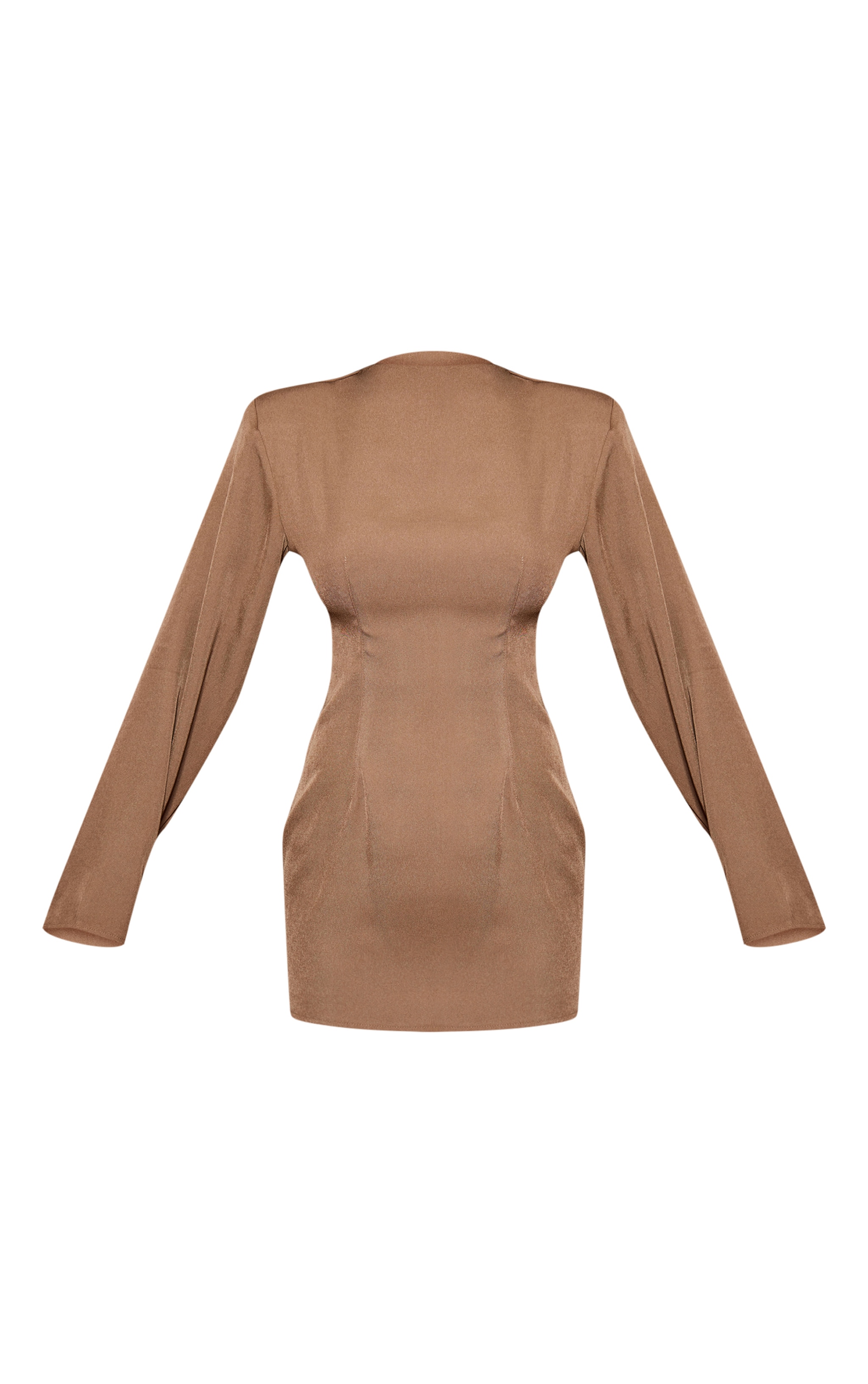 Mocha Woven Batwing Bodycon Dress image 5