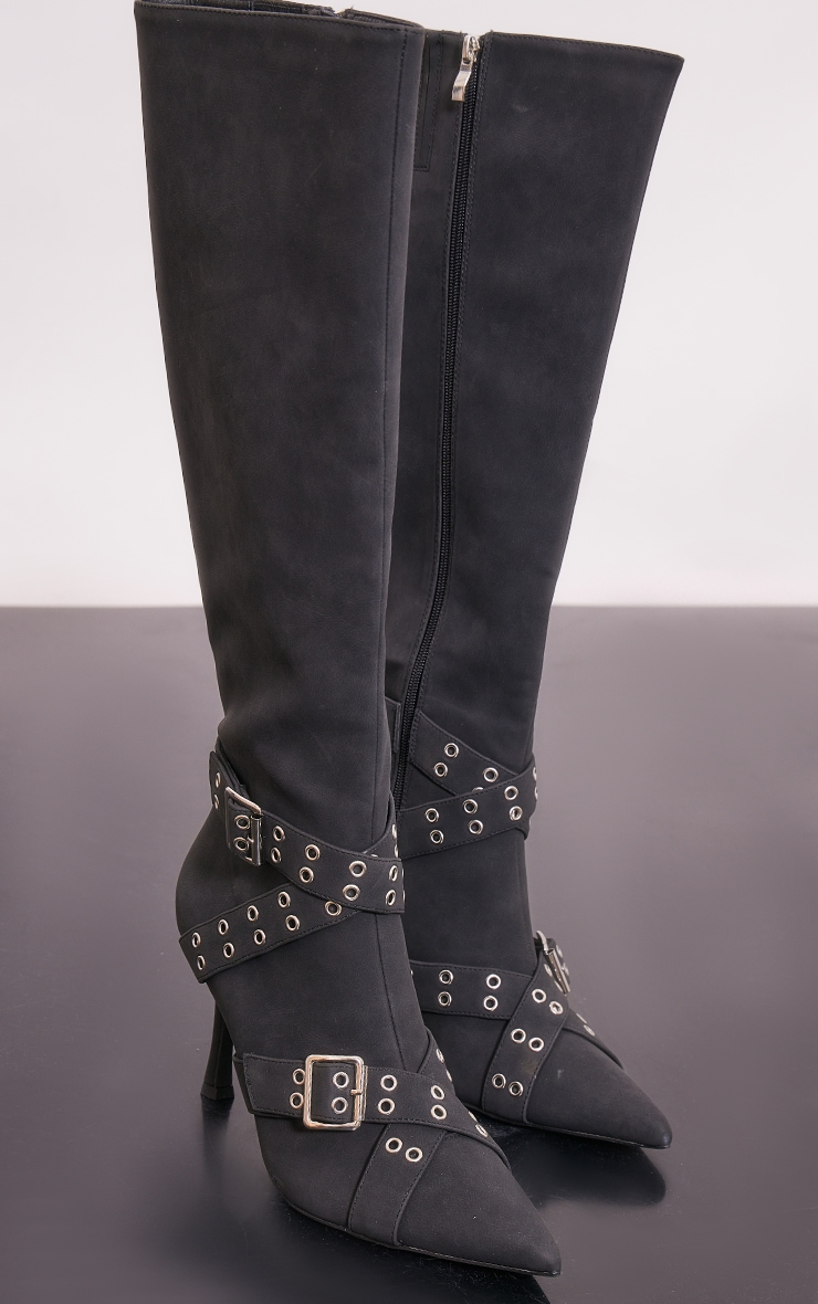 Knee high online suede heeled boots