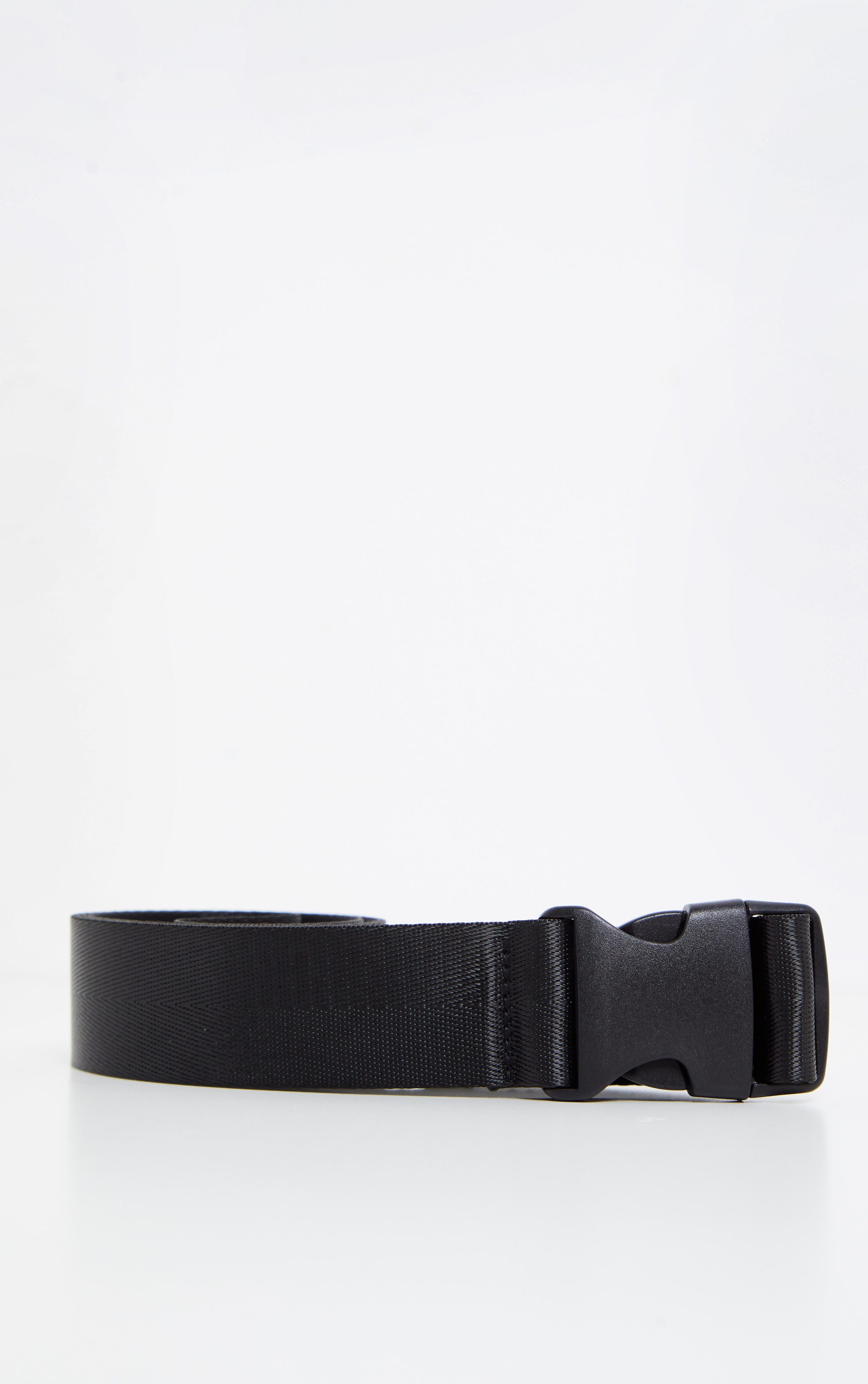 Black Tape Slider Buckle Belt Accessories PrettyLittleThing