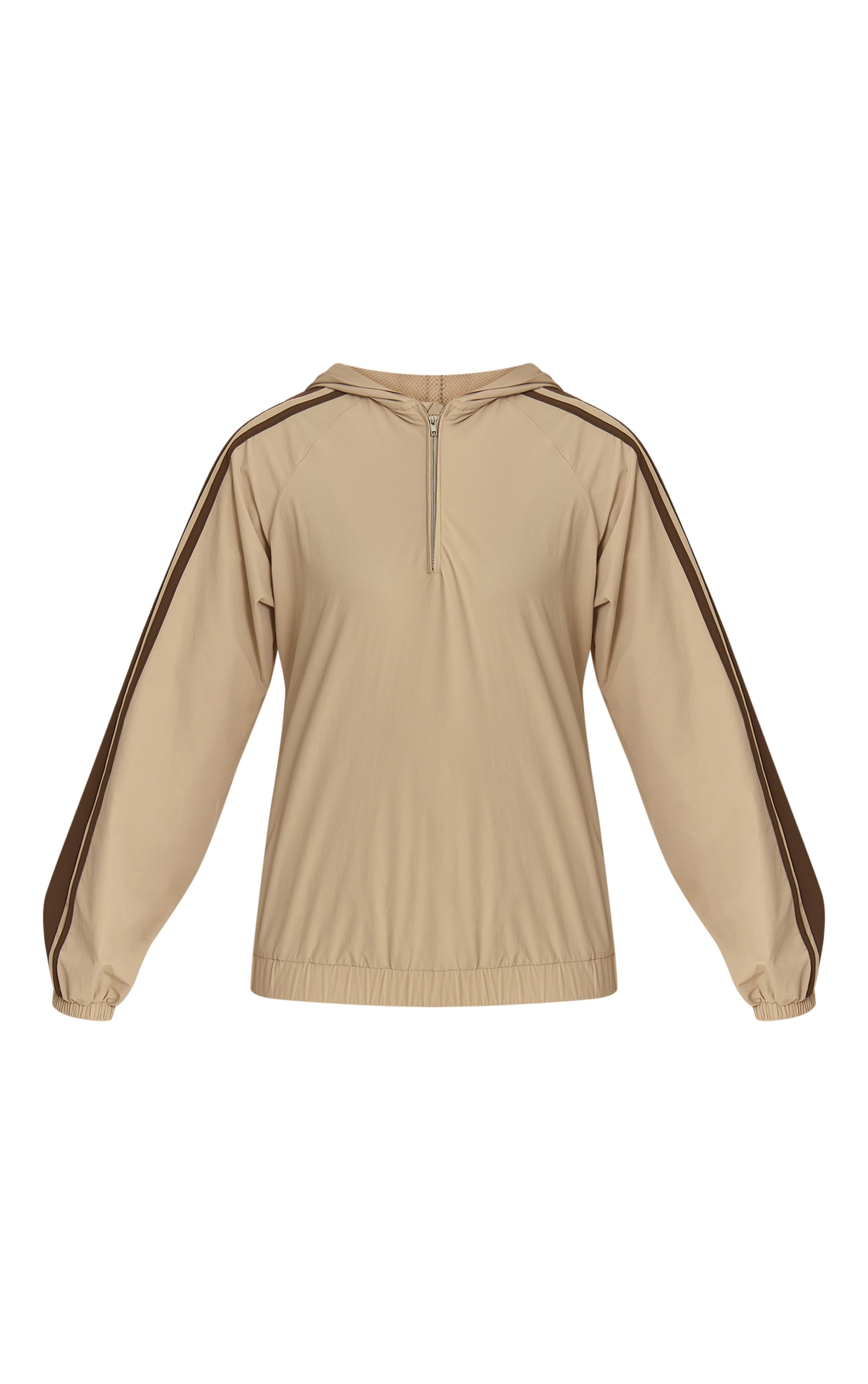 Stone Shell Contrast Stripe Hooded Track Jacket image 5