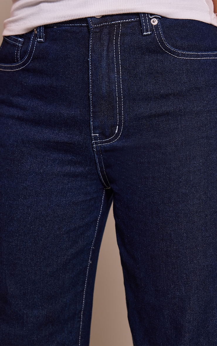 Tall Indigo Mid Rise Wide Leg Jean image 4