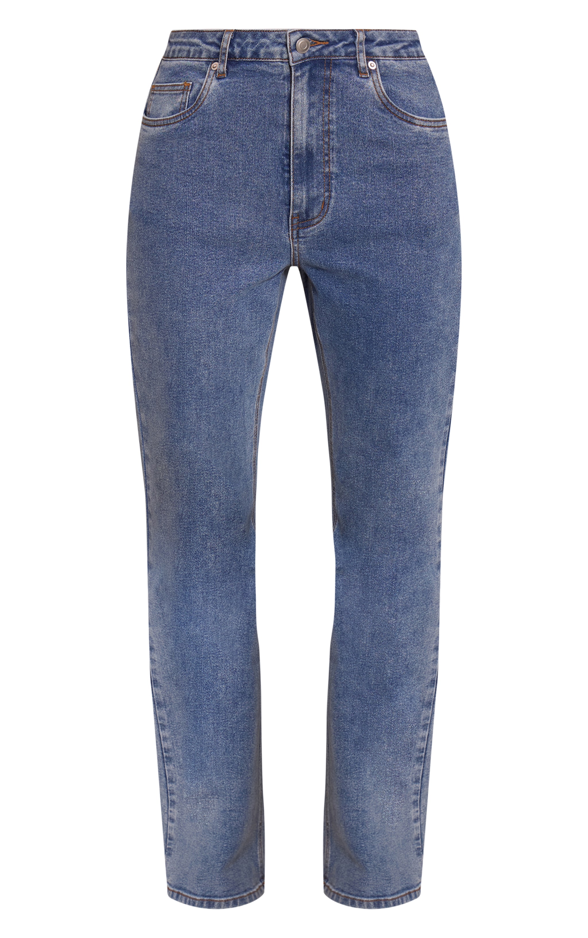 Mid Blue High Waisted Denim Bootcut Jeans image 5