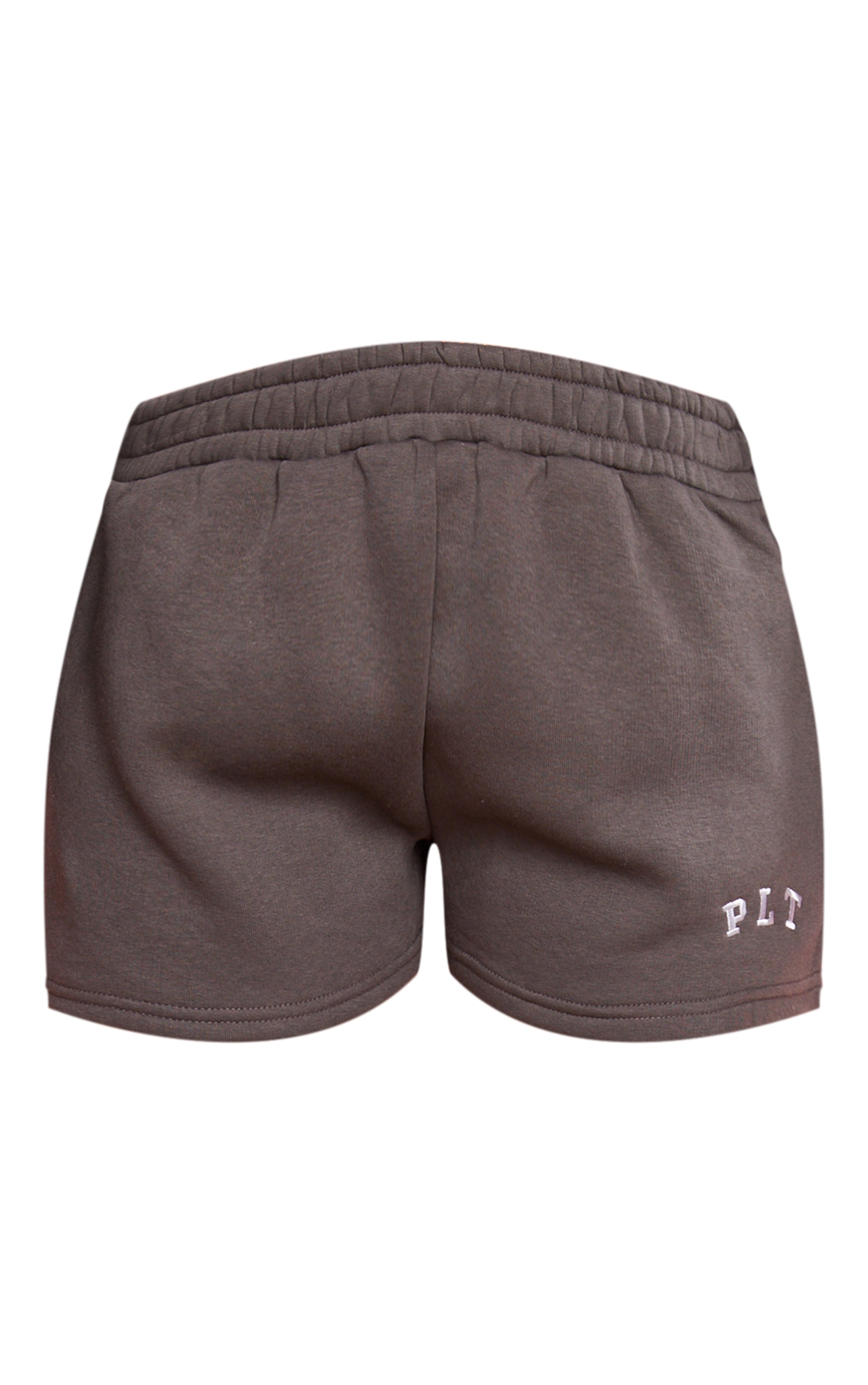 PRETTYLITTLETHING Charcoal Logo Sweat Shorts image 6