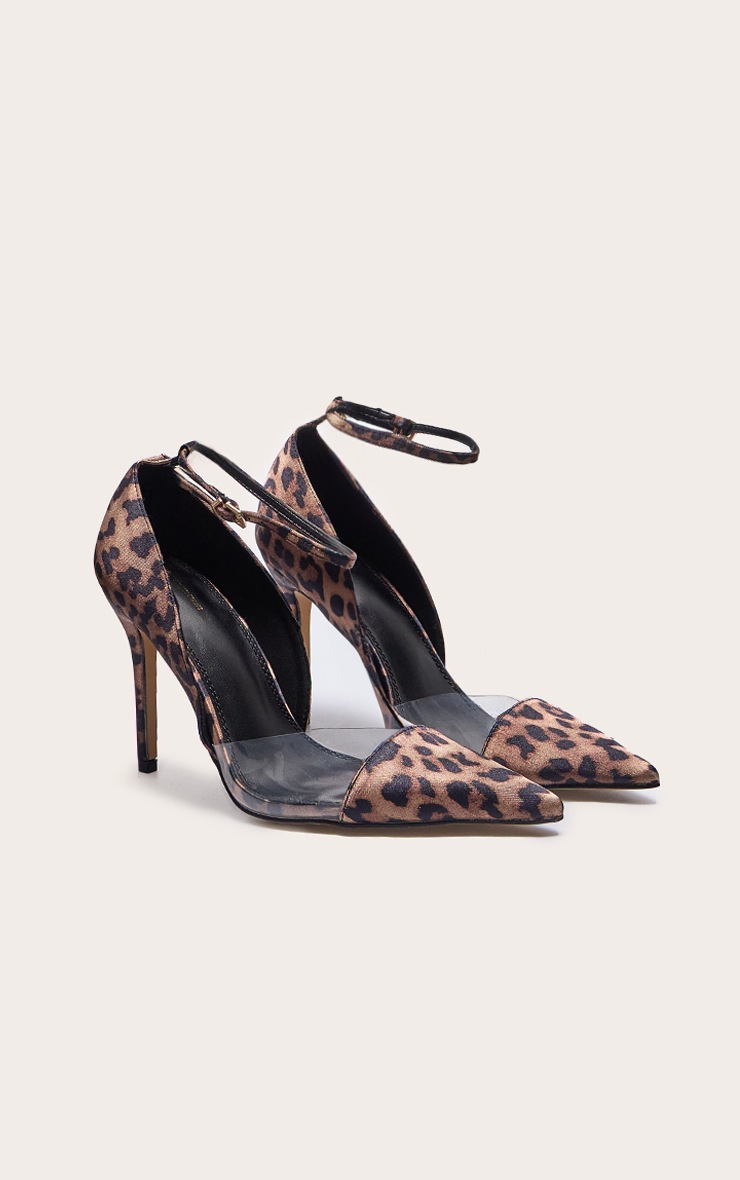 pointed toe perspex heels