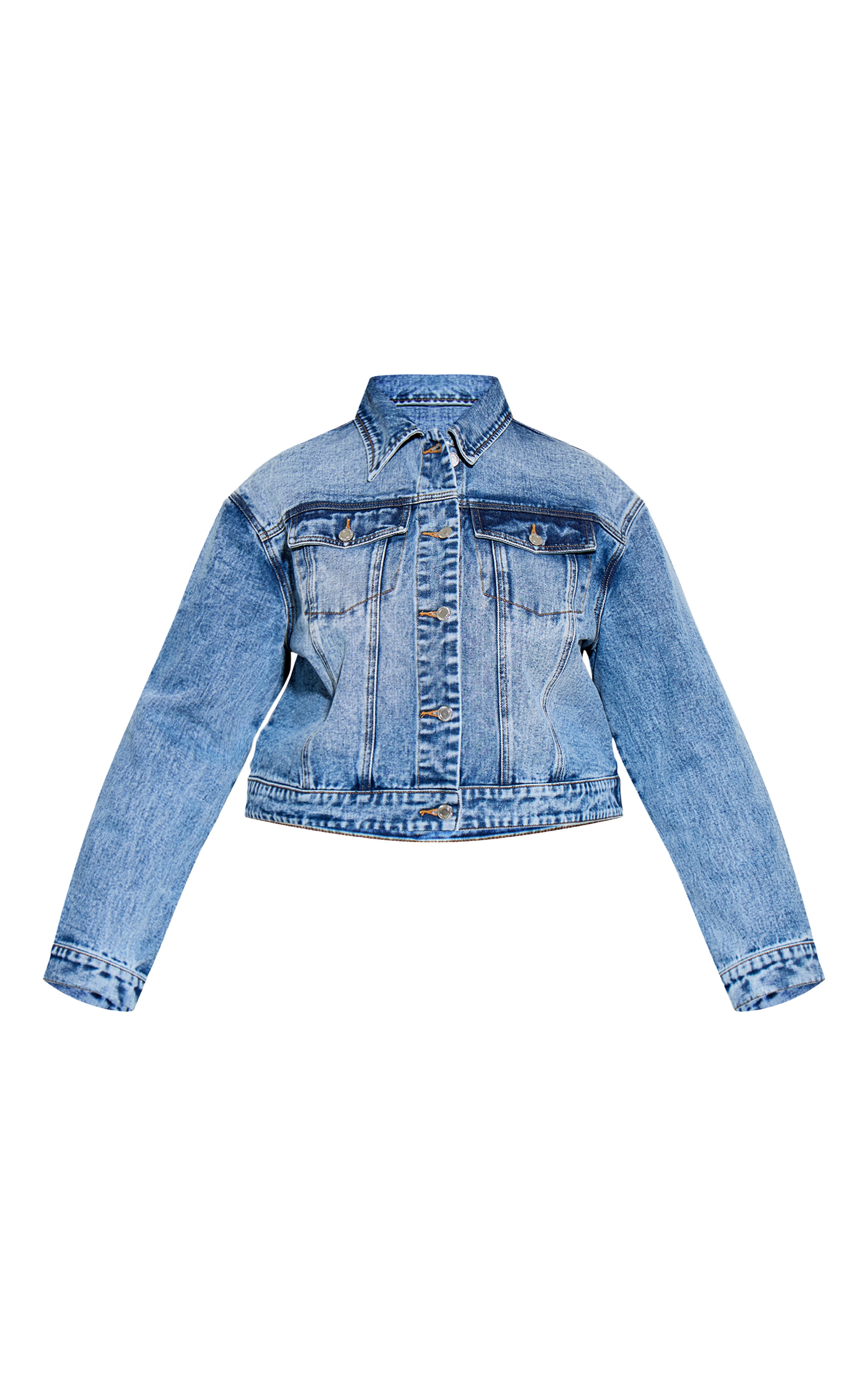 Plus Vintage Slim Fit Denim Jacket image 5