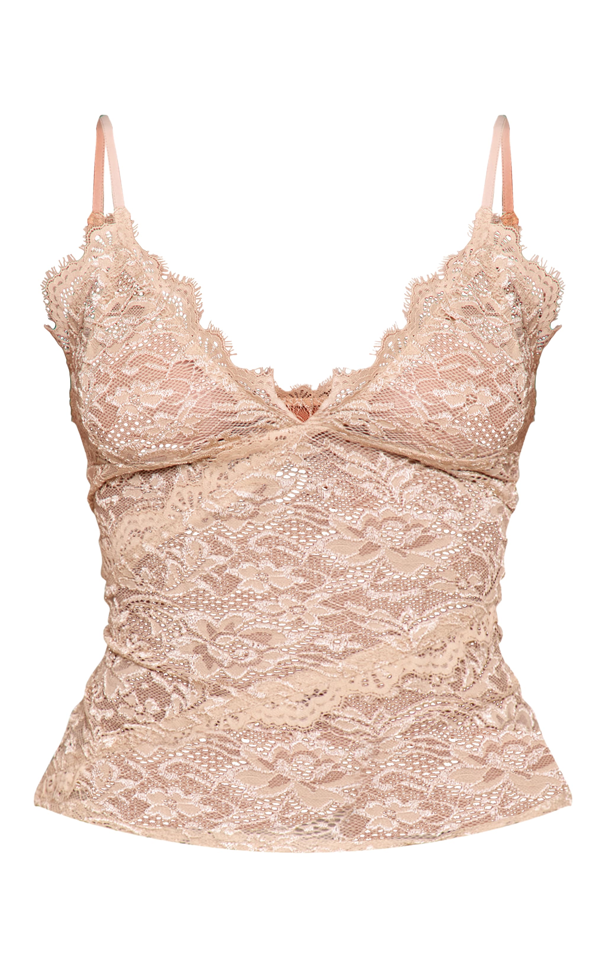 Petite Débardeur fluide en dentelle champagne image 5