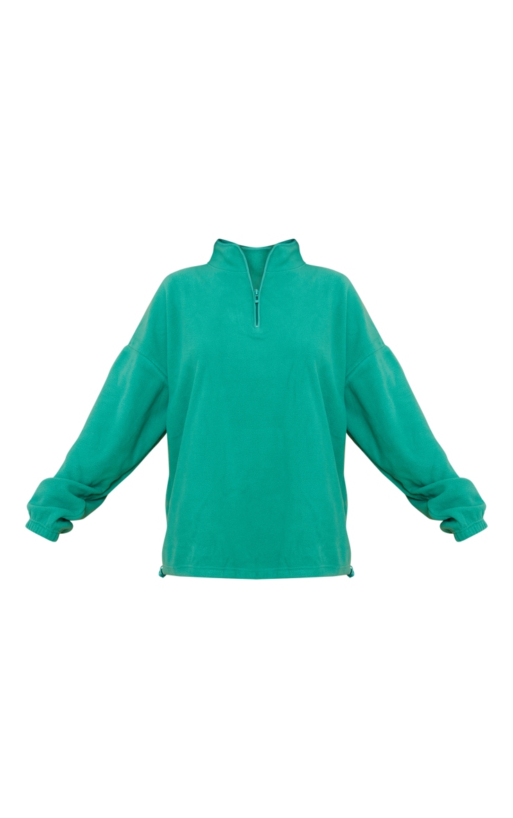 Bottle Green Oversize Binding Toggle Fleece image 5