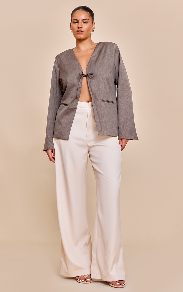 Plus Mushroom Tie Up Boxy Blazer image 3