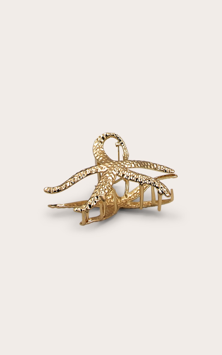 Gold Starfish Claw Clip image 3