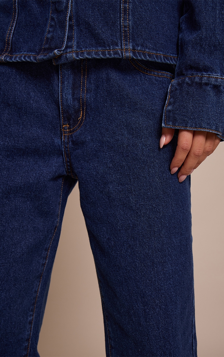 Indigo High Waist Straight Leg image 4