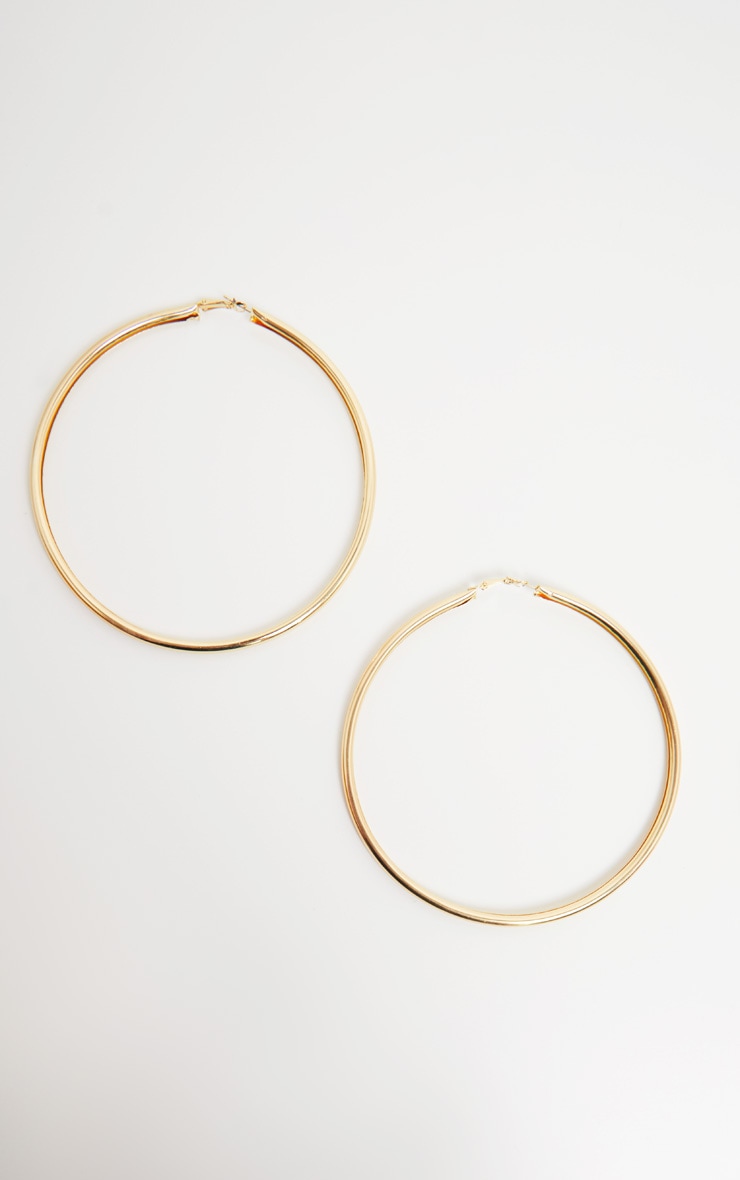 Gold Large Hoops Accessories PrettyLittleThing AUS