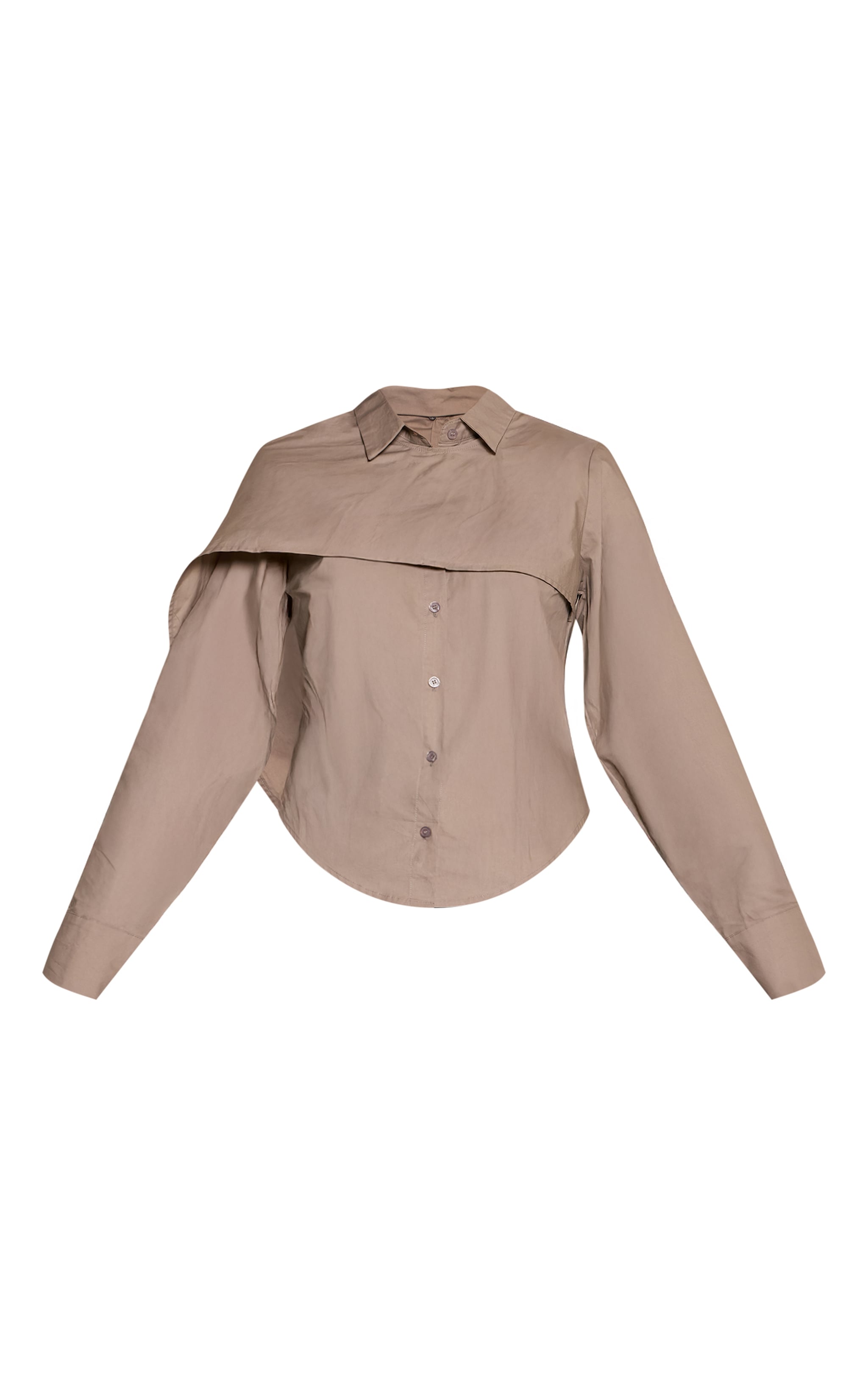 Mushroom Cape Style Overlay Fitted Shirt image 5