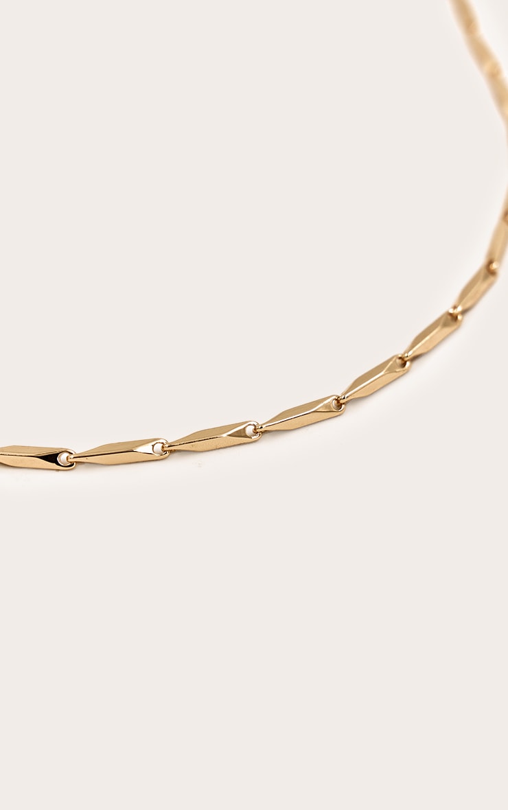 Gold Dash Link Chain Necklace image 3