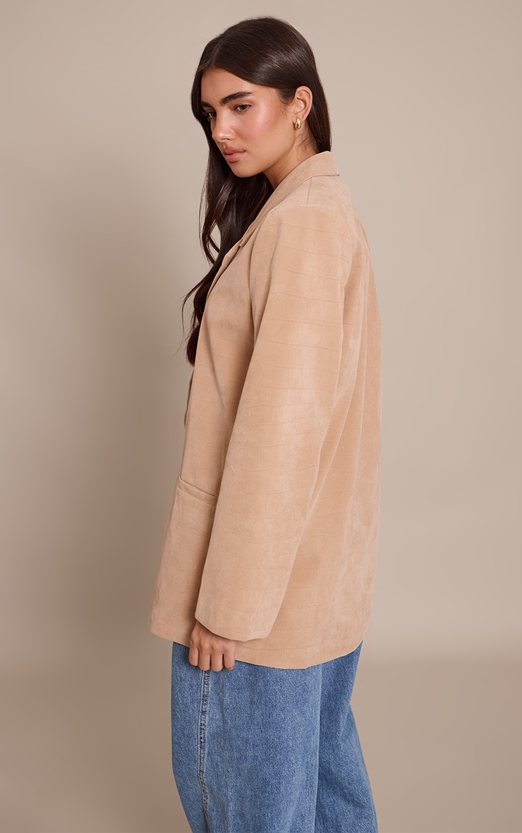 Sand Croc Suede Blazer image 2
