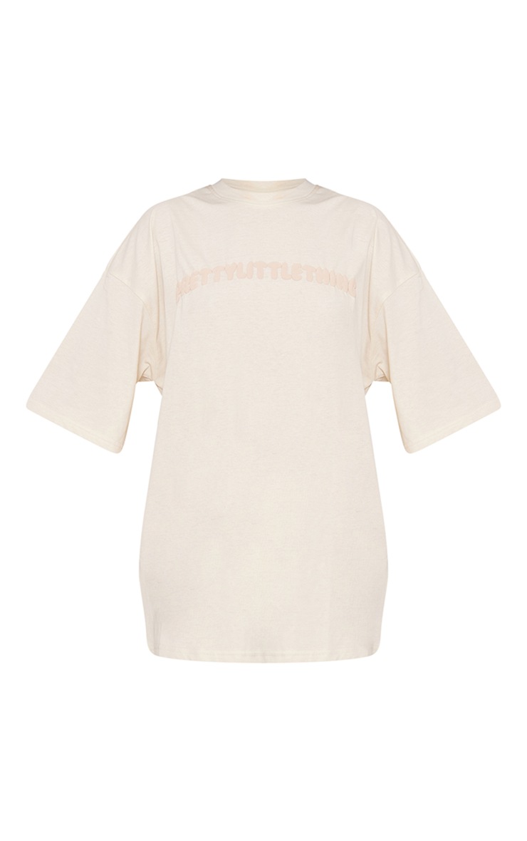 PRETTYLITTLETHING Sand Puff Print T Shirt image 5