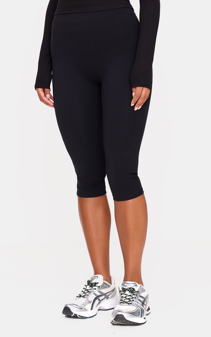 Black Sculpt Pedal Pusher Leggings image 2
