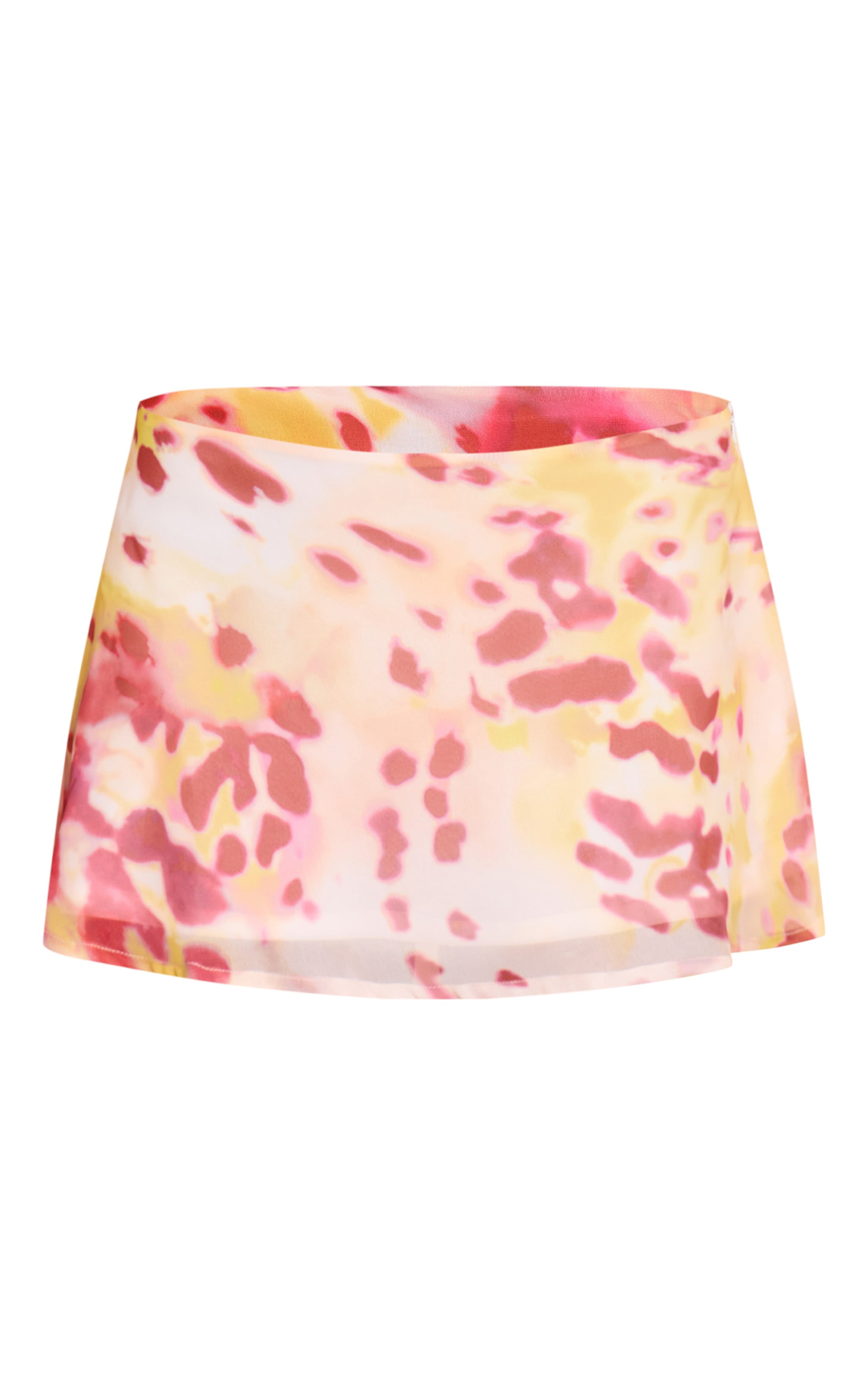 Purple Abstract Print Chiffon Floaty Mini Skirt image 6