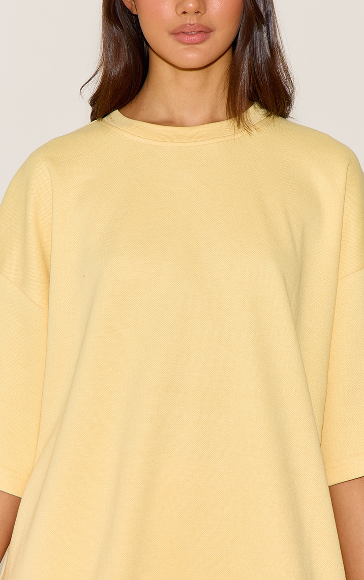 Butter Yellow Jersey Oversized T-shirt image 4