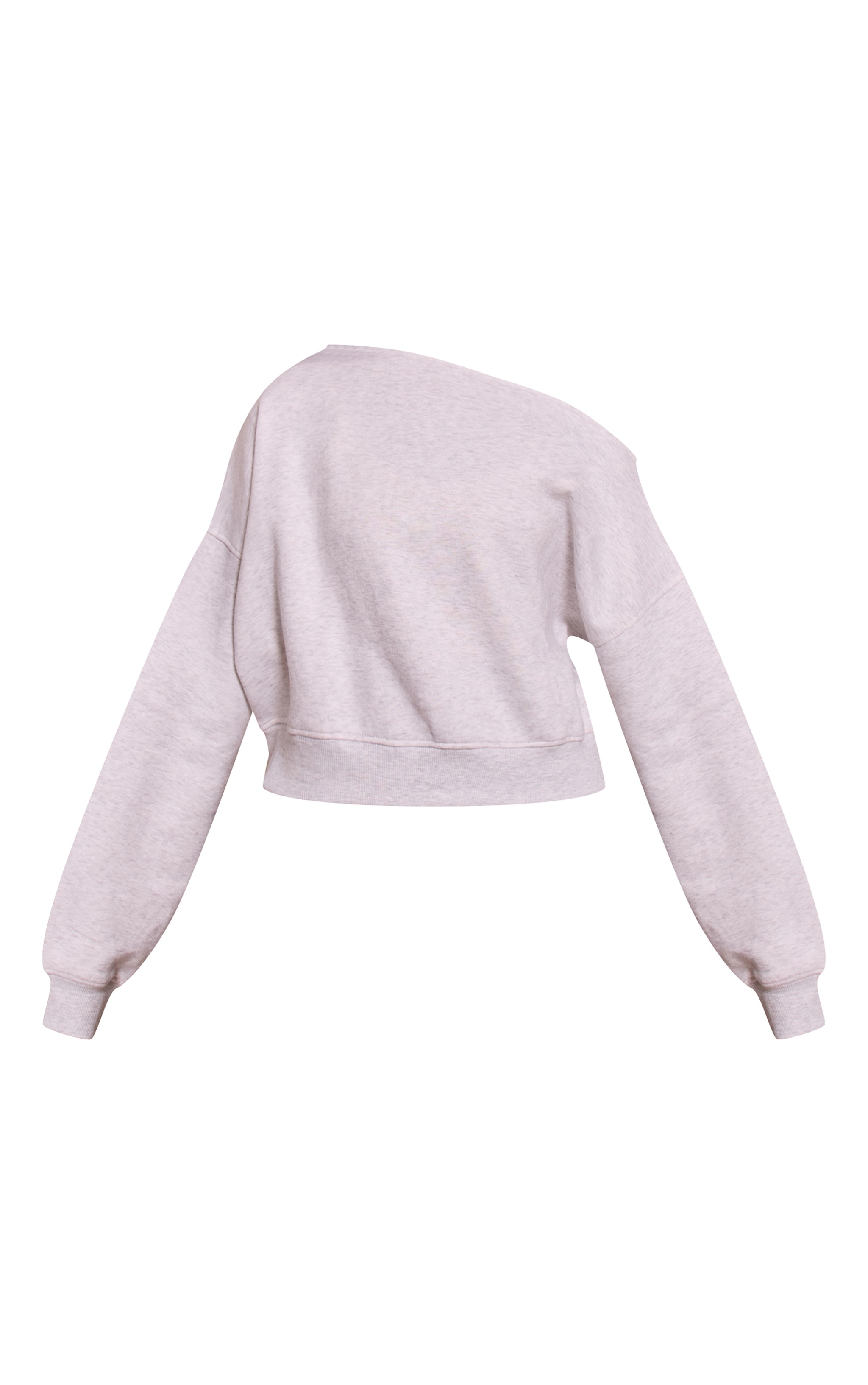 Petite Sweat oversize gris cendré à épaule dénudée image 5