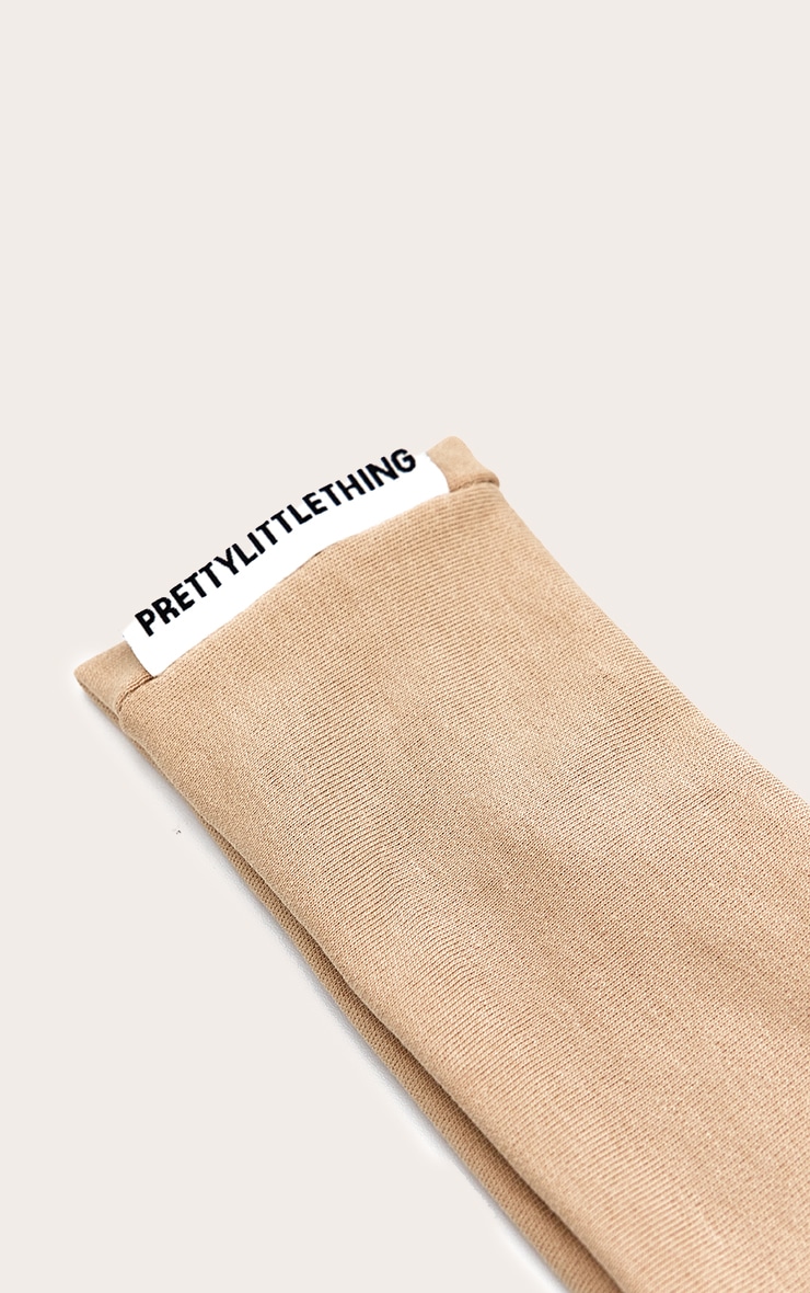 PRETTYLITTLETHING Bandeau large en jersey épais sable image 2