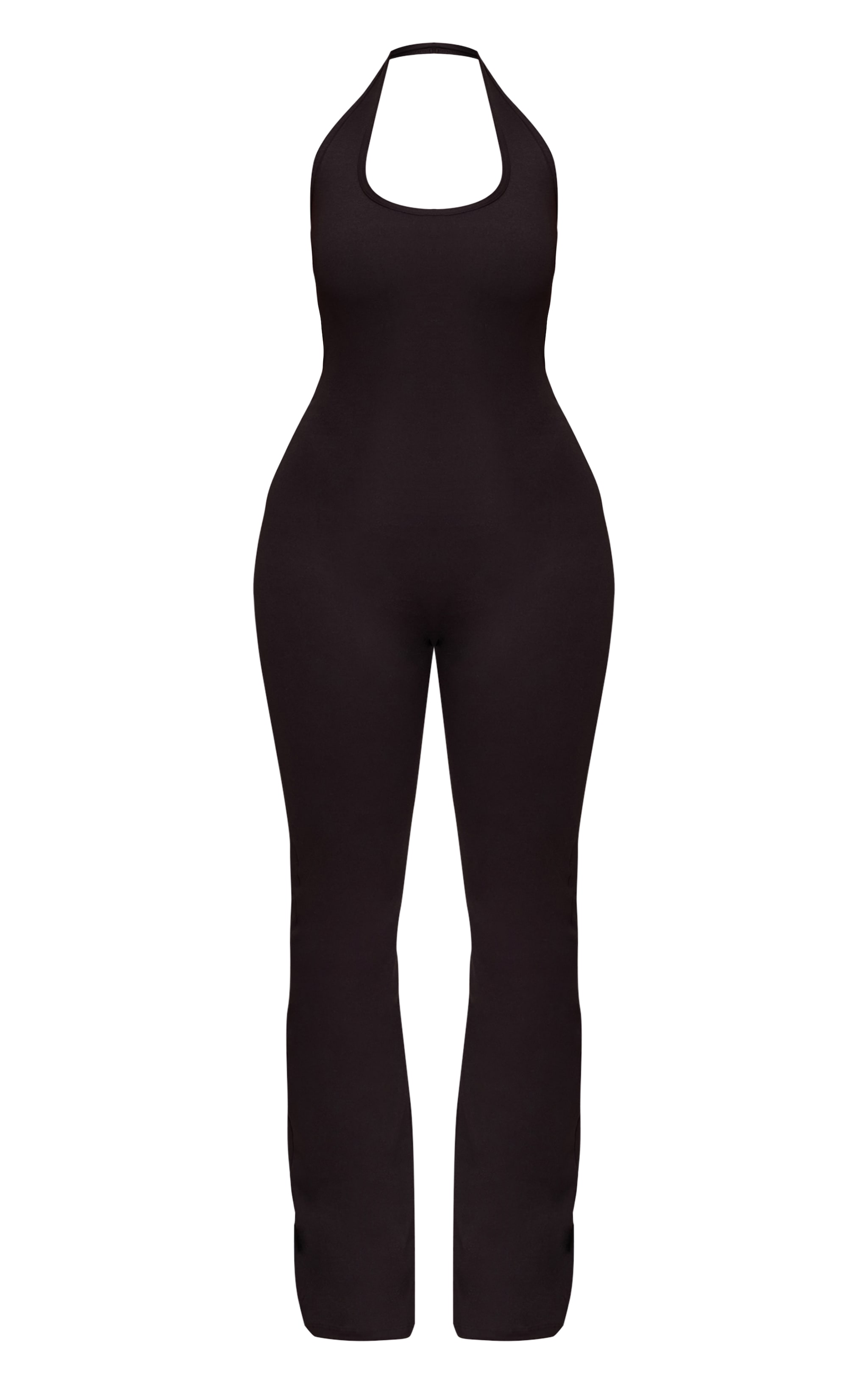 Shape Black Sculpt Halter Neck Flare Jumpsuit image 5