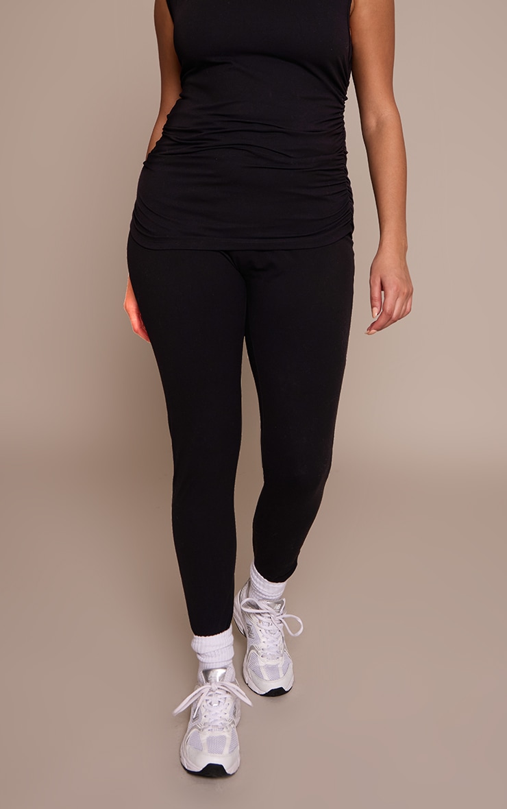 Plus Legging en Sculpt noir froncé image 2