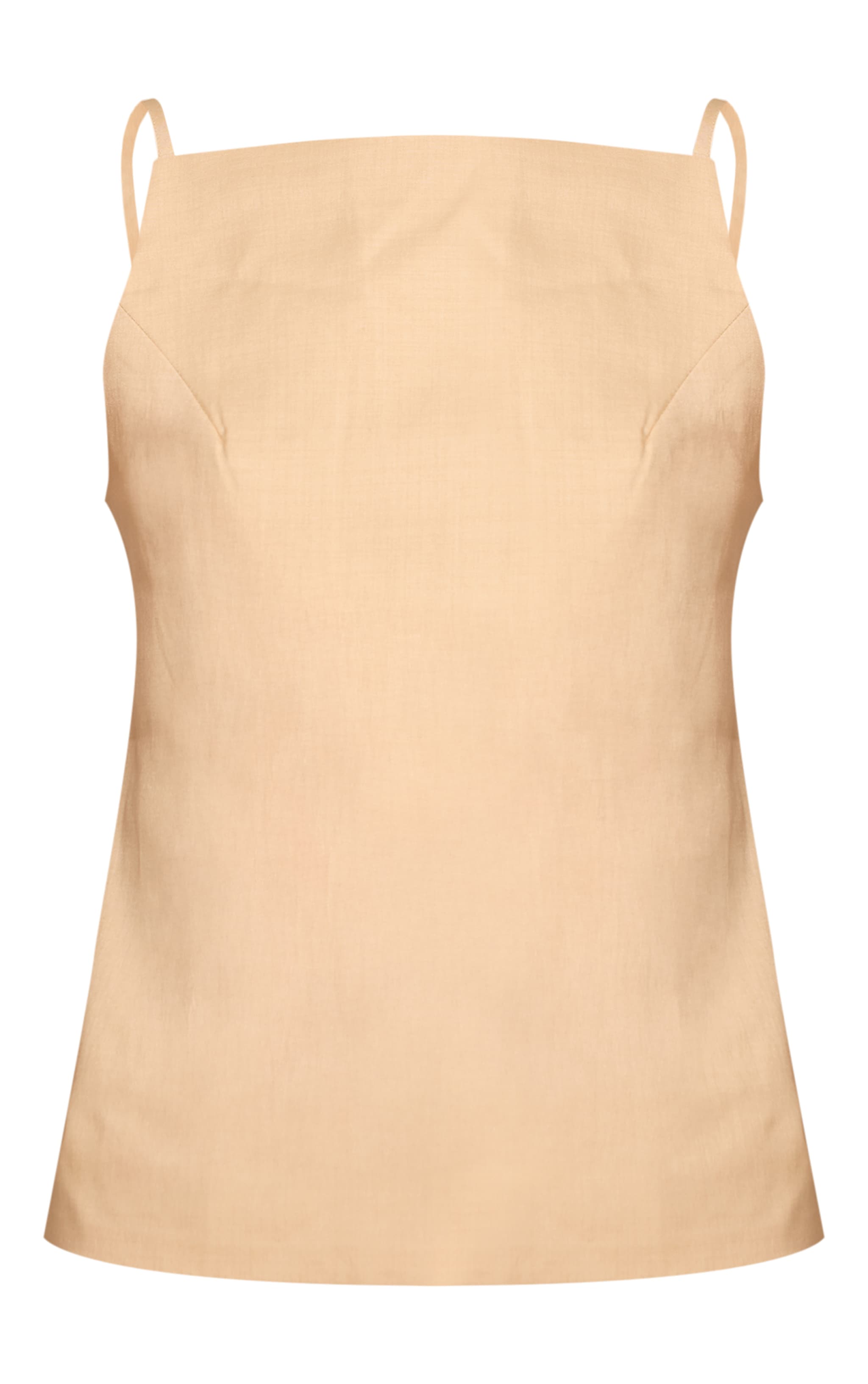 Light Sage Green Structured Woven Back Strap Detail Cami Top image 5