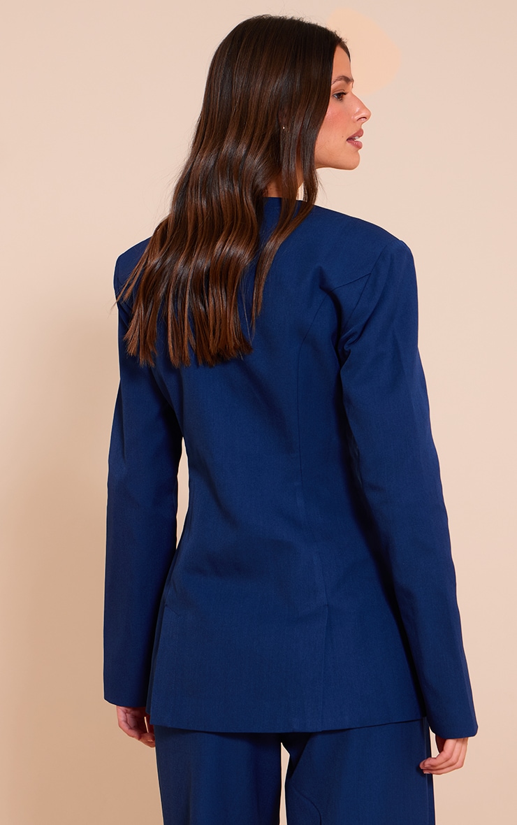 Blazer de tailleur ajusté bleu marine image 2