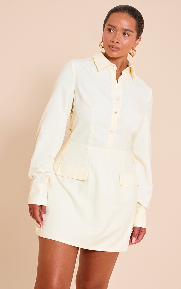 Shape Butter Cream Tailored A-line Shirt Dress image 1