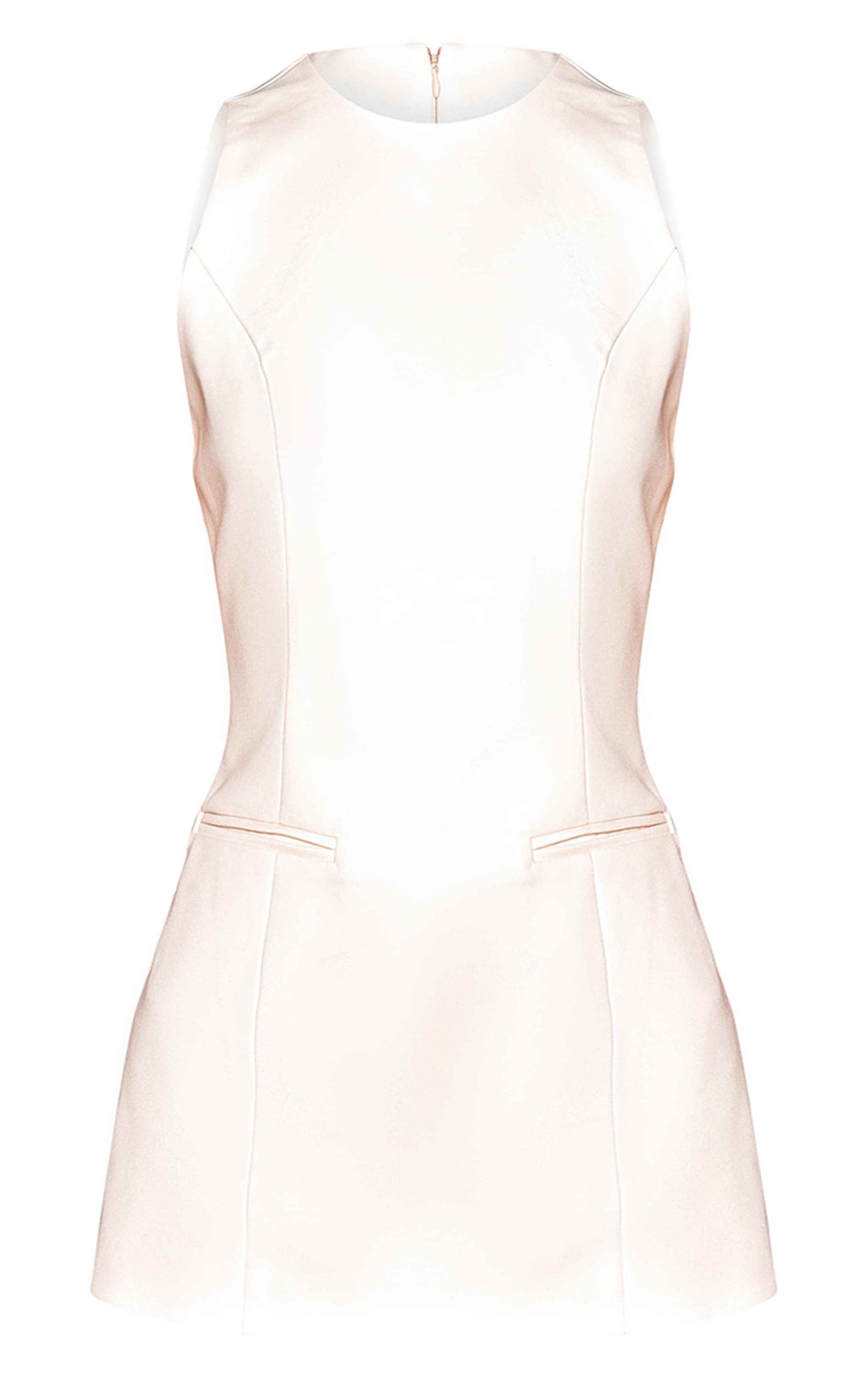 Cream Tailored Fitted Longline Waistcoat  image 5