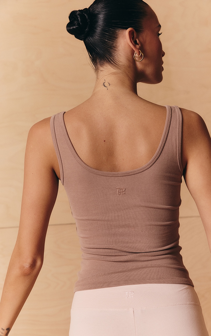 PLT Mocha Soft Cotton Vest Top image 4