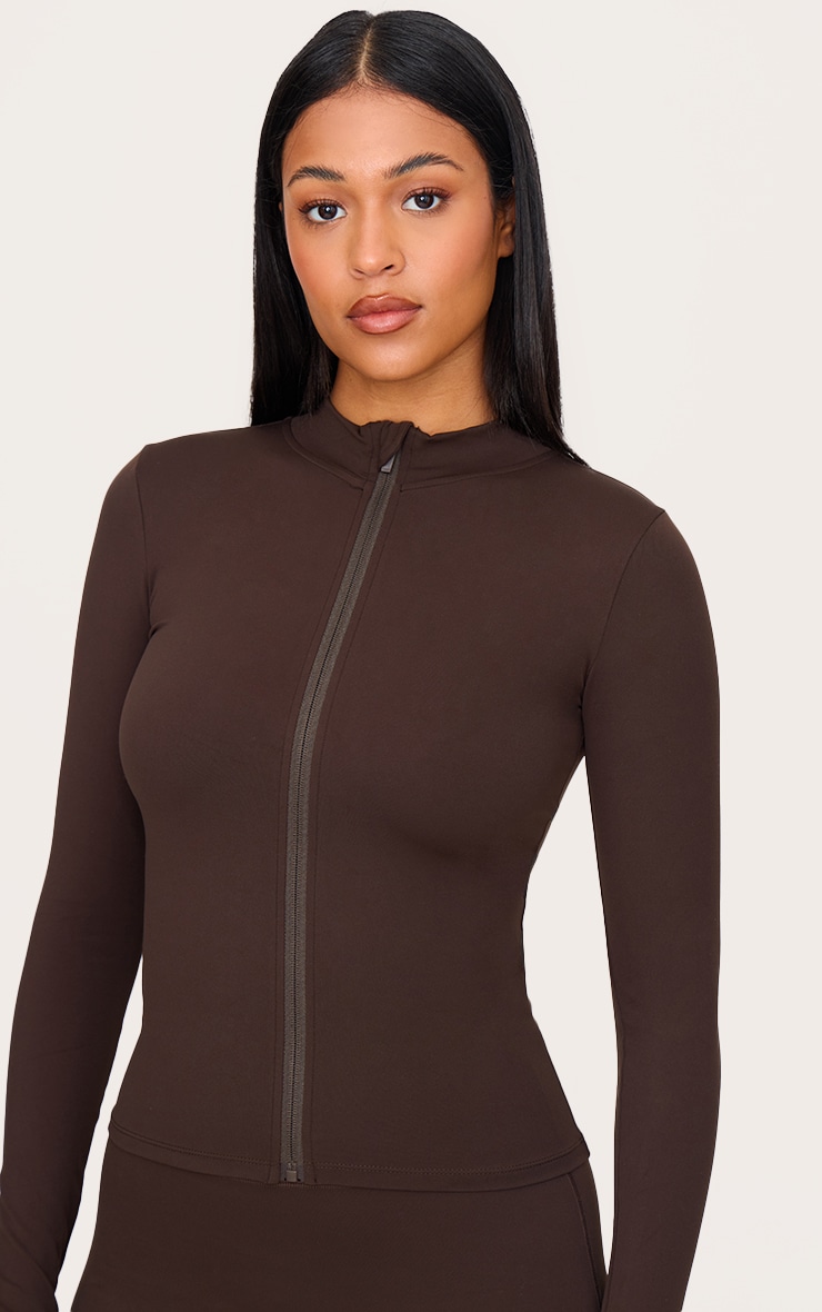 Tall Espresso Basic Sculpt Zip Jacket image 4