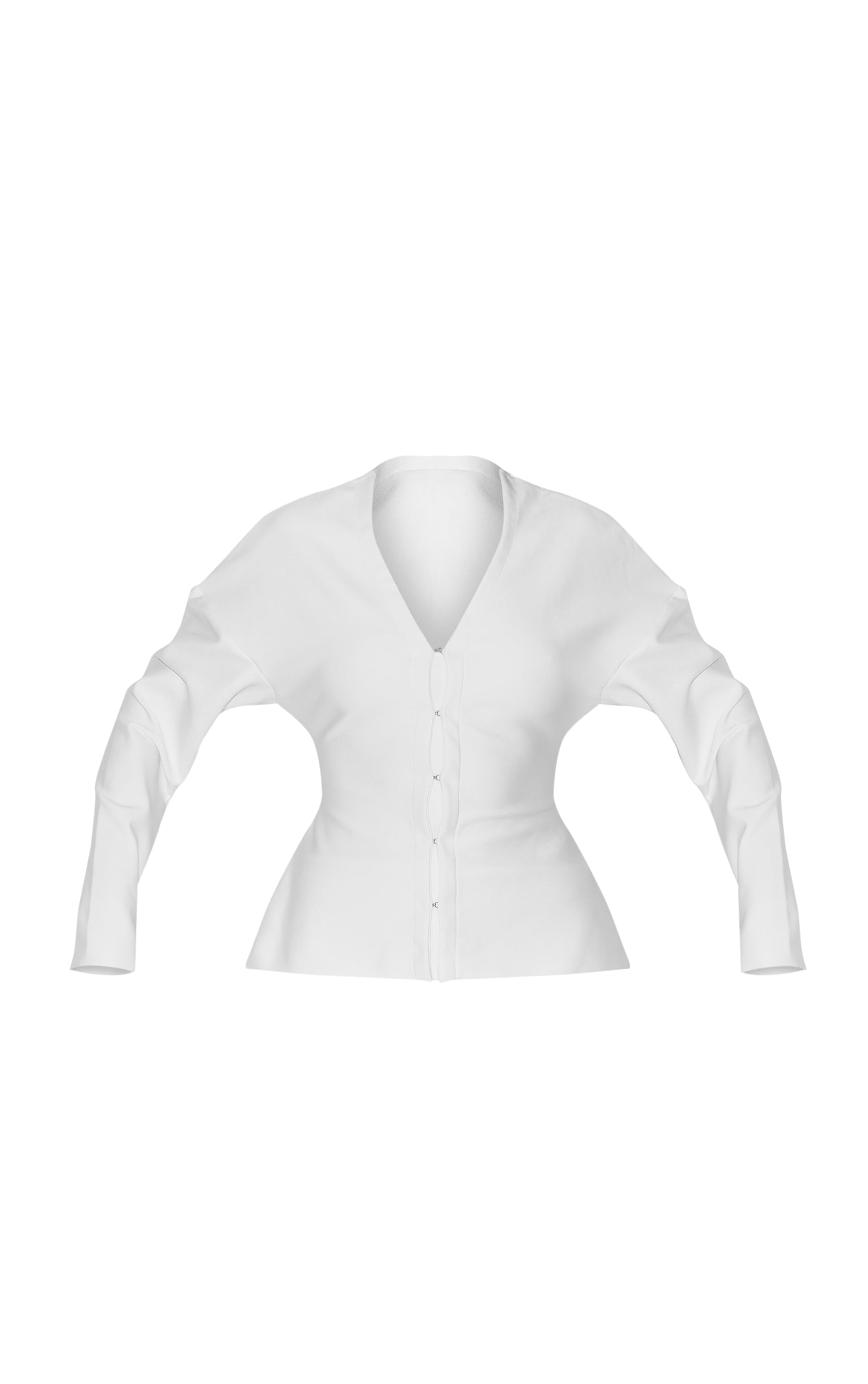 Cream Knitted Tailored Hook And Eye Cardigan image 5