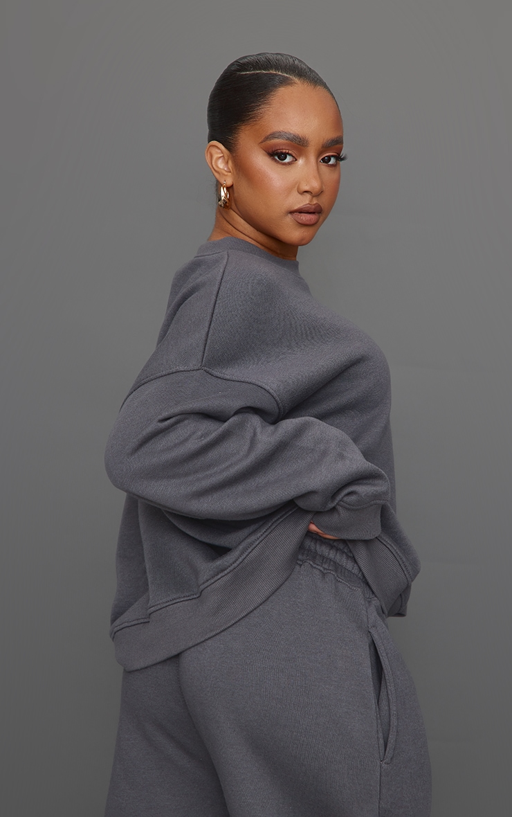 Petite Sweat oversize basique bleu acier image 2