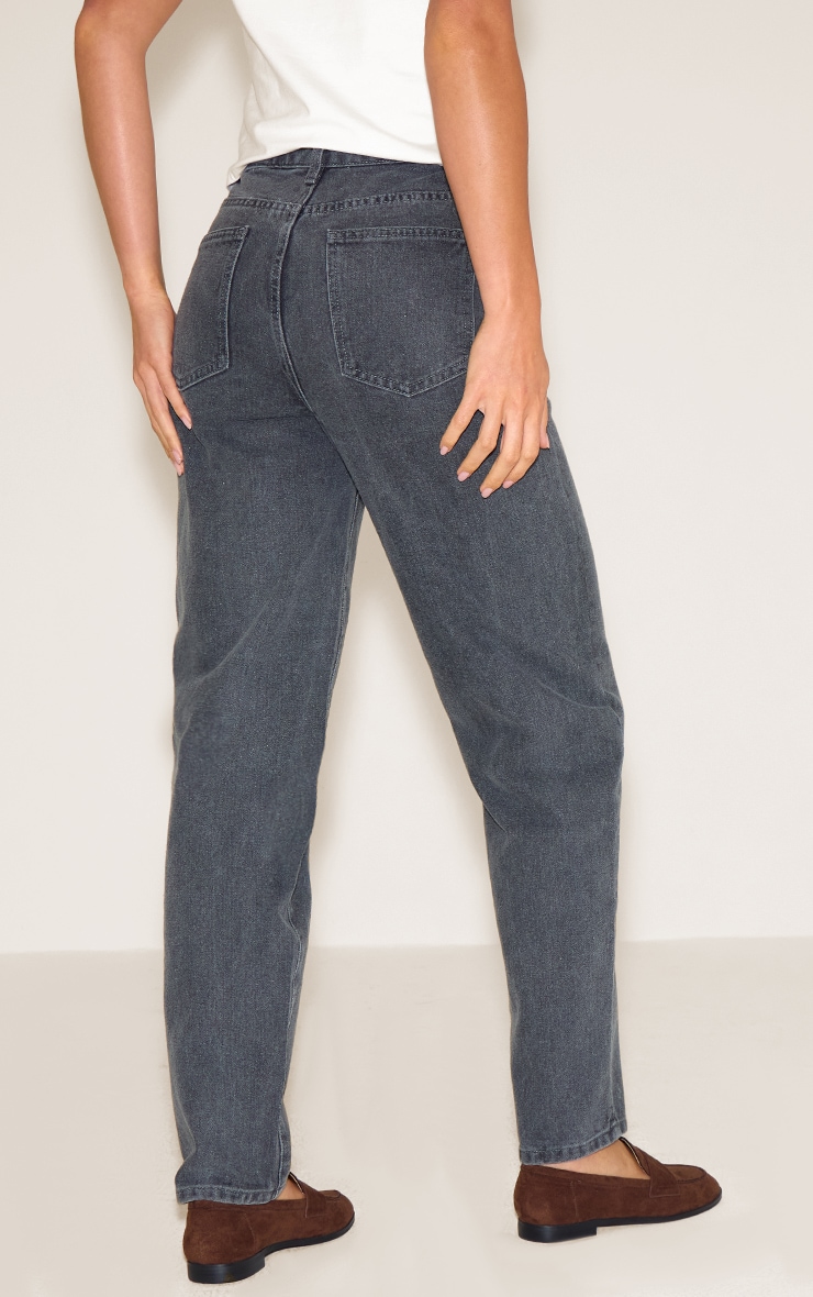 Tall Jean mom gris délavé à taille haute image 3