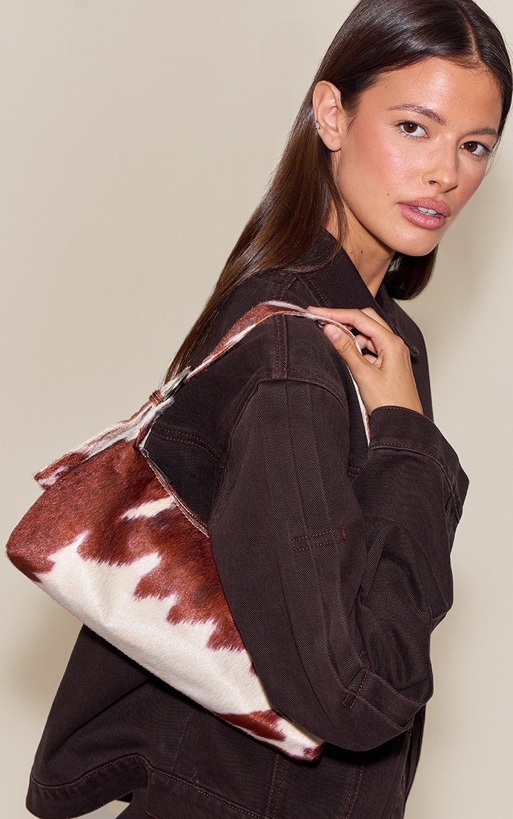 Cow Pony Hair Adjustable Shoulder Bag image 1