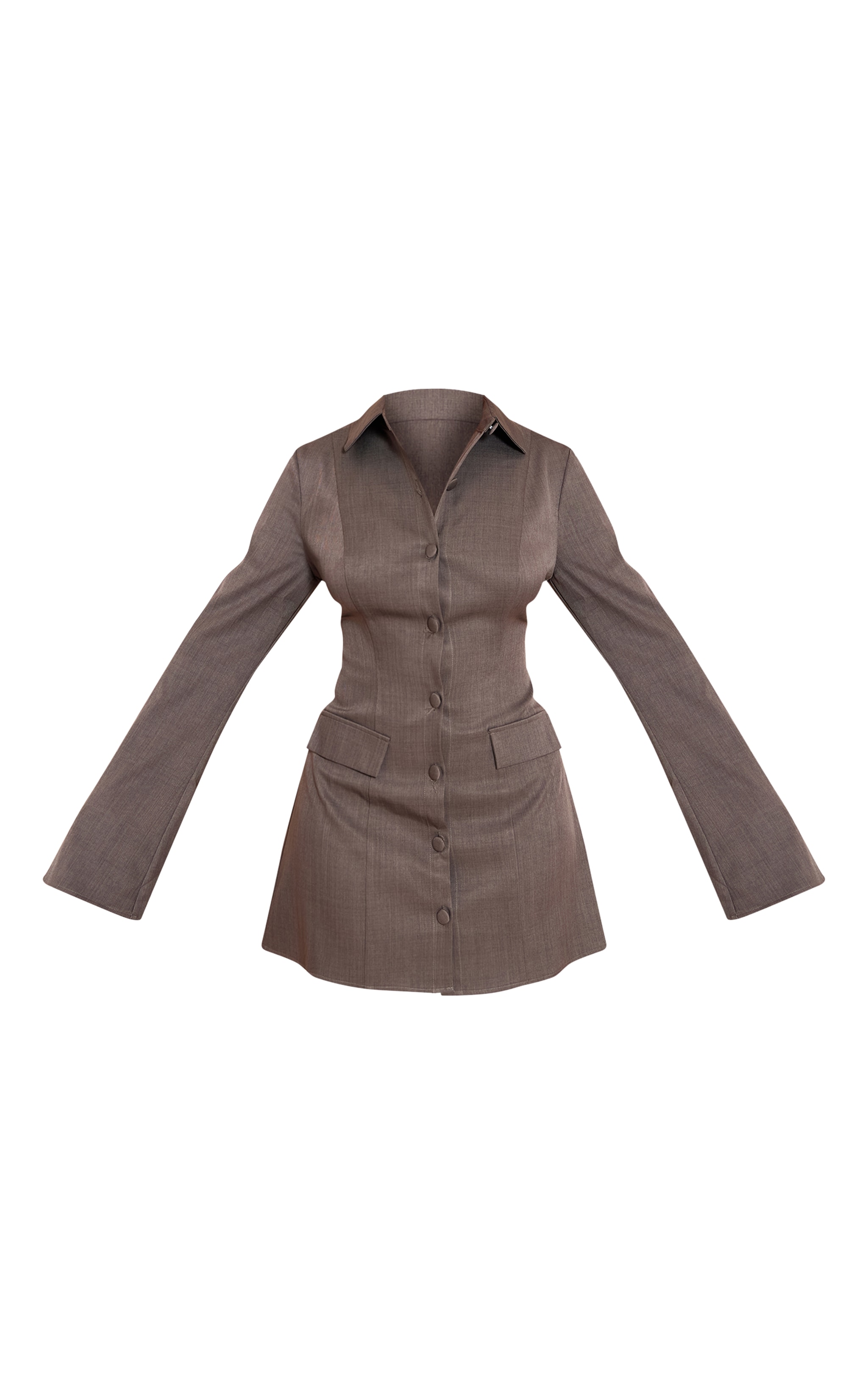 Robe mini ajustée boutonnée sur le devant anthracite Sculptante image 5