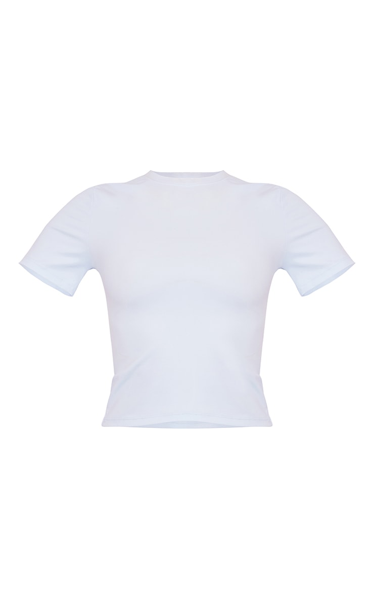 Light Blue Ultimate Sculpt Longline Short Sleeve Gym Top image 5