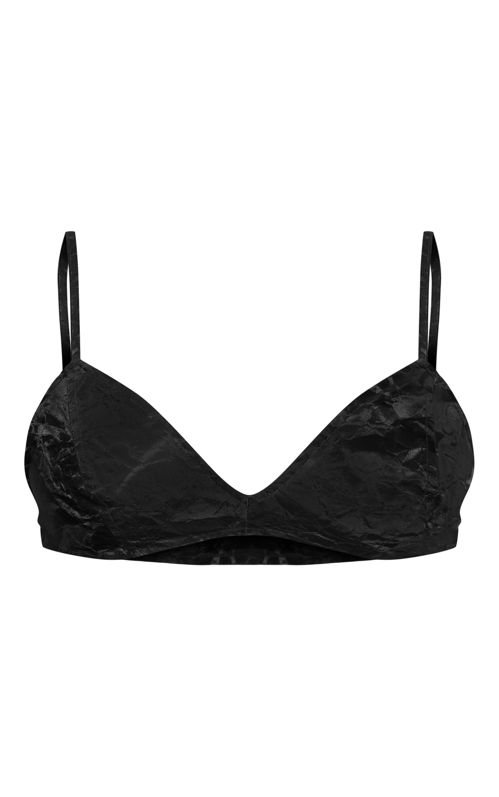 Shape Black Washed Faux Leather Bralet image 5