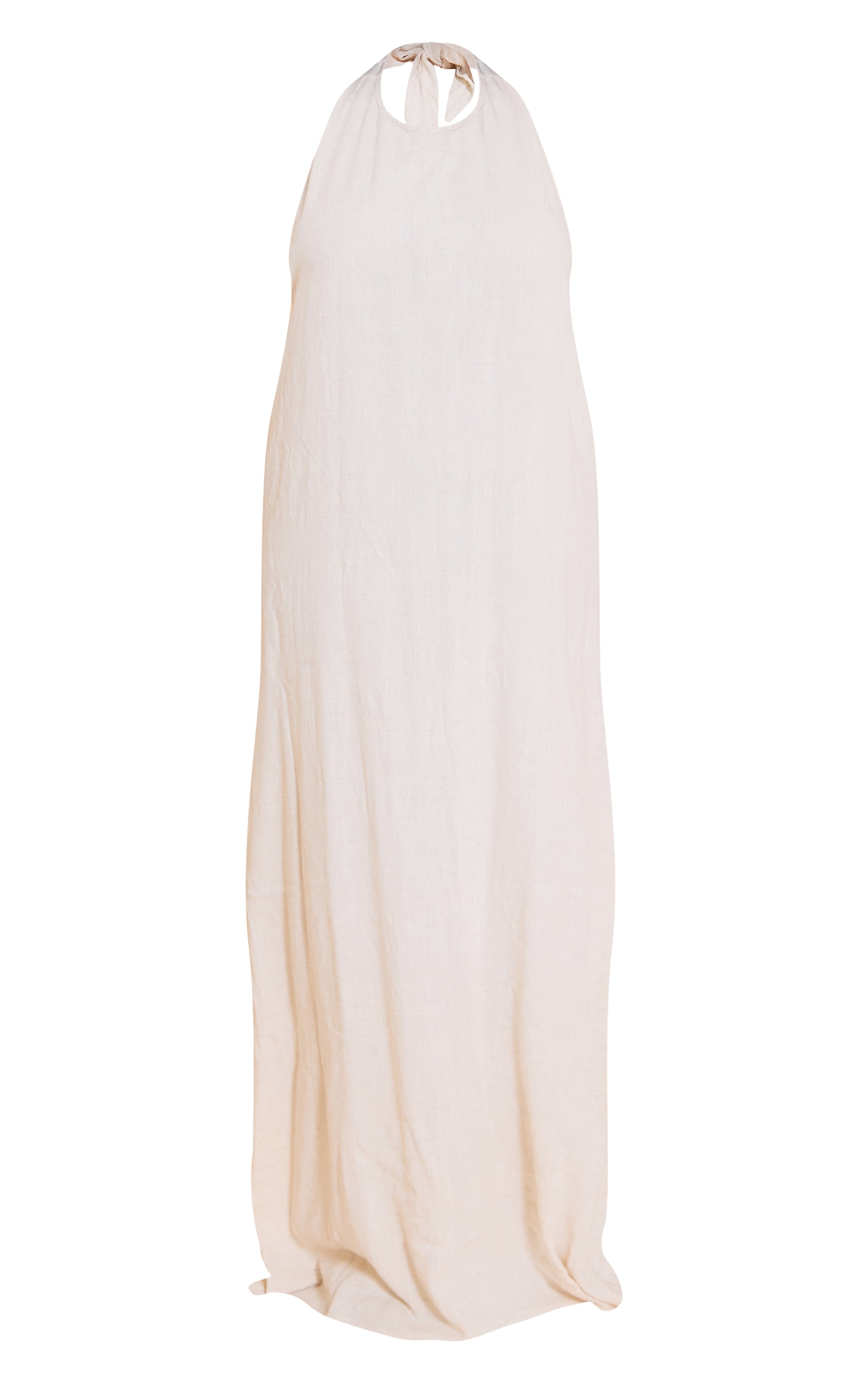Plus Natural Textured Scoop Back Maxi Dress image 5