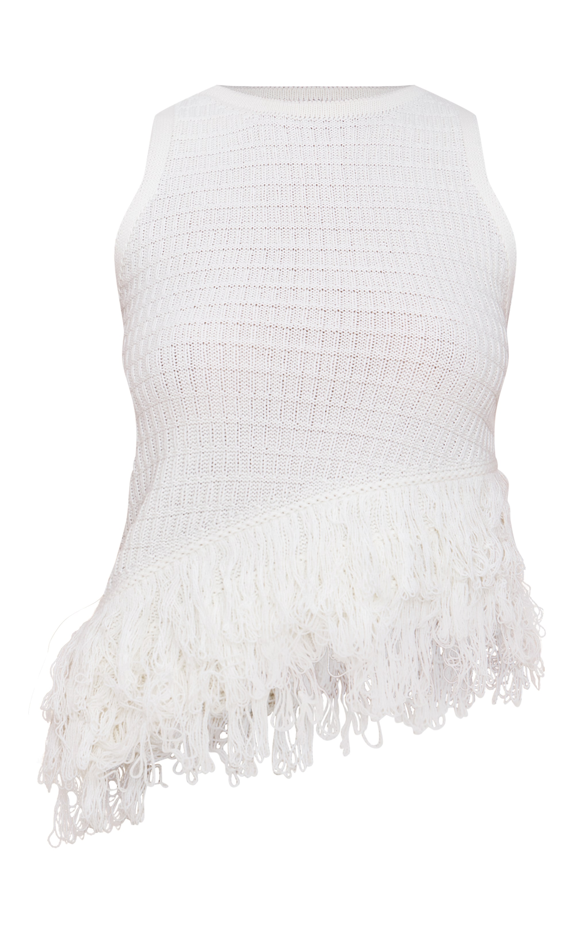 Cream Loop Knit Vest | Knitwear | PrettyLittleThing USA