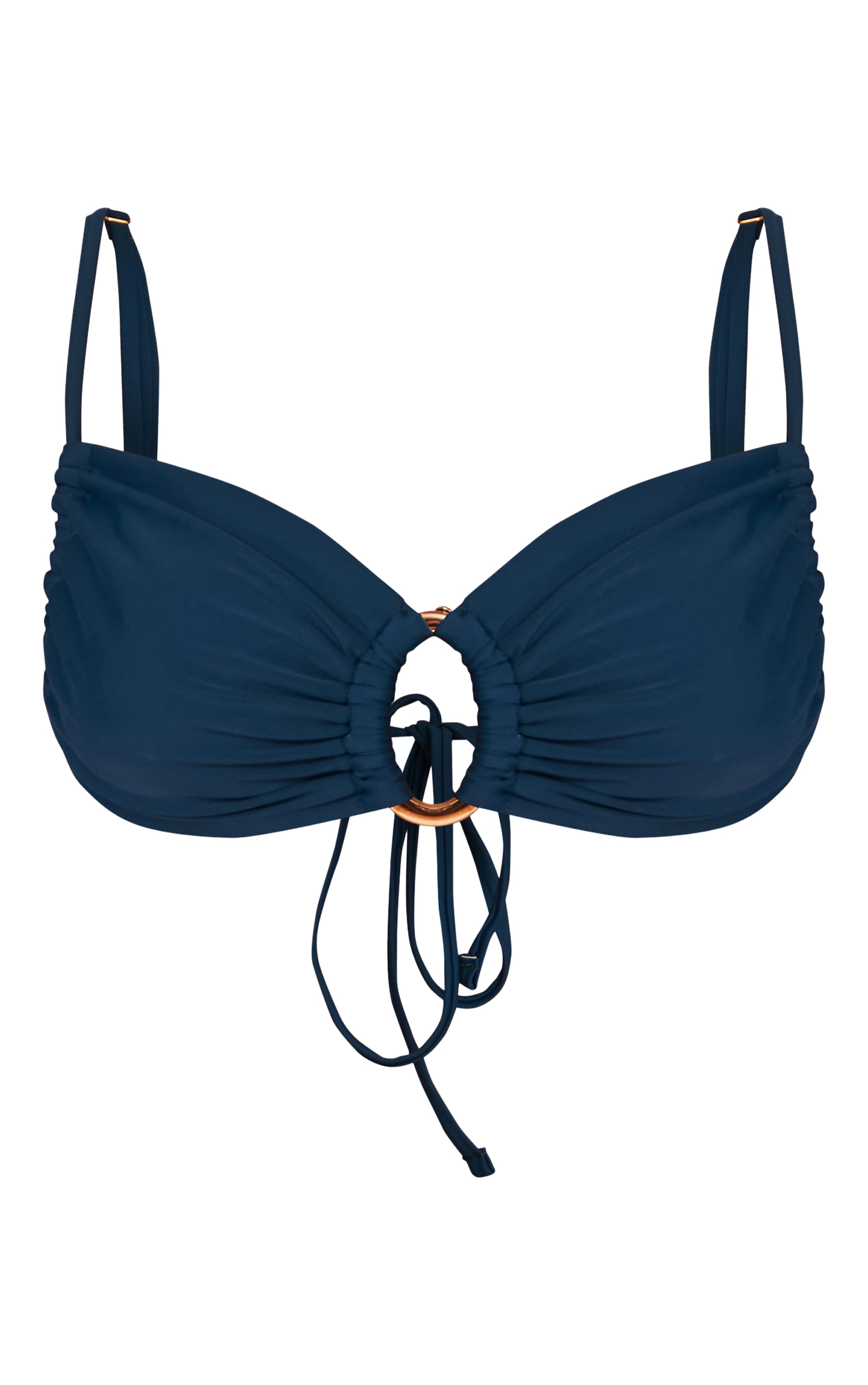 Teal O Ring Trim Tie Side Bikini Bottoms image 5